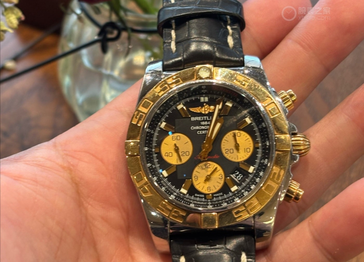 人生第一支金表  绝版百年灵机械计时18K金