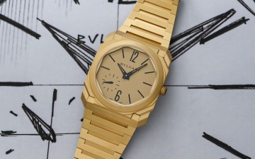 BVLGARI宝格丽推出Octo Finissimo自动腕表喷砂黄金款