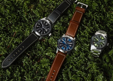 汉米尔顿为经典卡其野战小红帽自动腕表注入全新表盘配色：深蓝色与卡其绿色