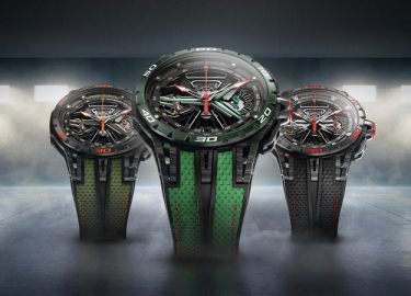 竞速本能 尽释锋芒 罗杰杜彼ROGER DUBUIS 王者竞速系列飞返计时码表燃擎赛道