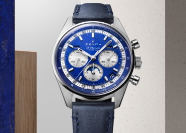 星光璀璨，蓝调之约： ZENITH真力时CHRONOMASTER旗舰系列复兴款全历腕表 青金石款