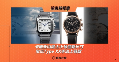 卡地亚山度士新尺寸、宝玑Type XX手动款：腕表新鲜事（6.9 - 6.15）