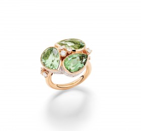 宝曼兰朵COLLEZIONE 1967 RIVIÈRE ZIGZAG GREEN TOURMALINE戒指