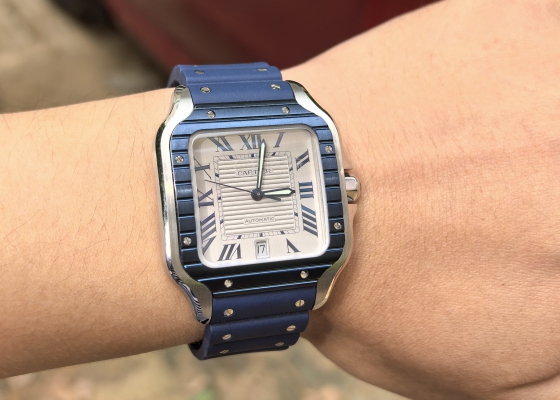 感谢老婆为我购入心仪款  卡地亚山度士 SANTOS DE CARTIER