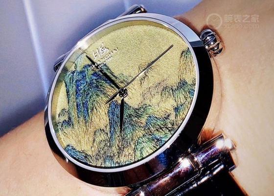 将《千里江山图》戴于腕间  上海表·复兴丹青系列“千里江山”精钢款