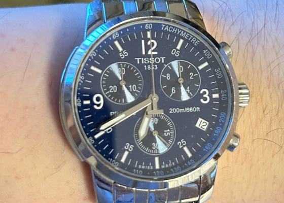 拾起了我旧的回忆  我的天梭运动蓝盘